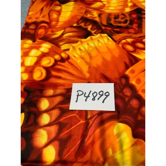 Butterfly Print Cotton Fat Quarter Orange Yellow Colors Quilting Crafts Sewing - Picture 3 of 3